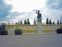 The monument to Leonidas and the Spartans at Thermopylae